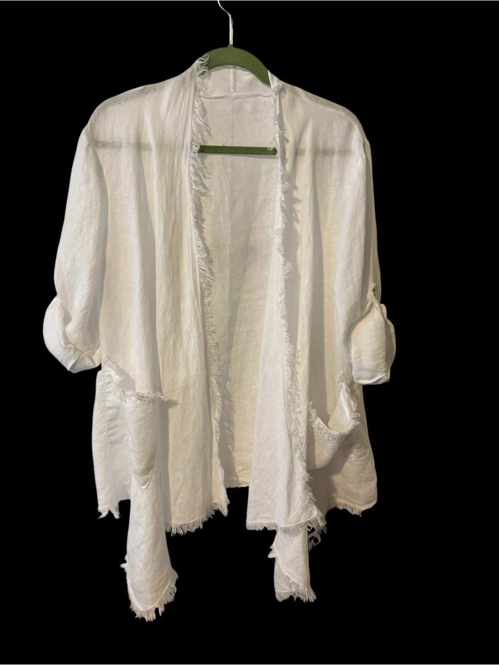 MILIO-MILANO Oversized Linen Cardigan